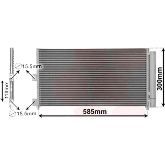 Radiator aer conditionat MERCEDES C-CLASS Coupe C204 2011-> C 63 AMG 373KW 507CP , pentru motor M 156.985 perioada 2012 2013,2014,2015,2016 2017
