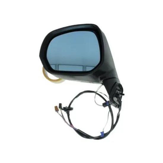 Oglinda exterioara stanga CITROEN C4 Grand Picasso 1 2006->2013, C4 Picasso 1 2006->2013 perioada 2010 2011 2012 2013 , cromat, cu lampa podea, cu lumini de pozitie, cu semnal, numar pini 14, cu incalzire, cu memorie, rabatare electrica, prevopsit grund,