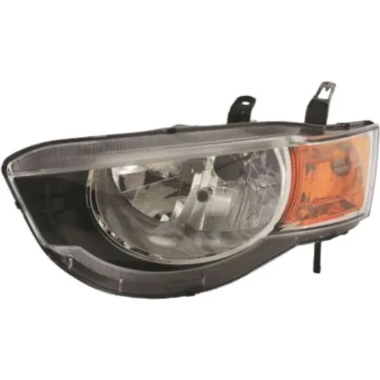 Far stanga MITSUBISHI COLT 6 2004->2012 perioada 2004 2005 2006 2007 2008 2009 2010 2011 2012 de la an de fabricatie 12/2008, cu motor reglaj, semnal galben, cu reglaj electric, cu bec H4