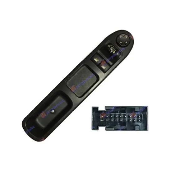 Buton oglinda PEUGEOT 207 2006->2015 Comutator oglinzi regl automata Doub 13 pini stanga Perioada 2006 2007 2008 2009 2010 2011 2012
