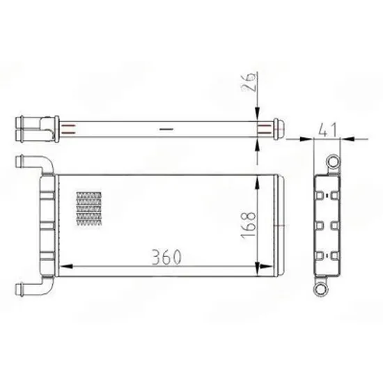 Radiator Incalzire MERCEDES SPRINTER 906 2006->2017 Calorifer (360x170) Perioada 2013 2014 2015 2016 2017 2018