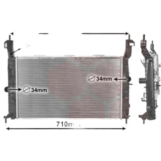 Radiator apa OPEL MERIVA A 2003->2010 pentru 1.7 CDTI, perioada 2006 2007 2008 2009 2010