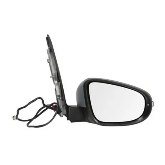 Oglinda exterioara dreapta VW GOLF 6 2008->2013, GOLF 6 Variant 2009->2014 perioada 2008 2009 2010 2011 2012 2013 pana la an de fabricatie 12/2012, fumuriu, cu semnal, inaltime cm 32, latime cm 15, lungime cm 21, reglaj electric, cu incalzire,