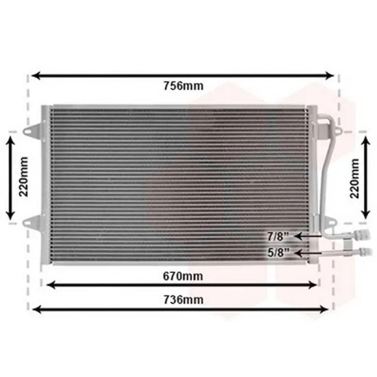 Radiator Aer Conditionat VW LT 2 1996->2006 Radiator aer conditionat toate modelele 663x379x22 Perioada 1996 1997 1998 1999 2000 2001 2002 2003 2004 2005 2006