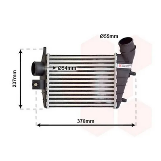 Intercooler ALFA ROMEO 156 1997->2005 Radiator intercooler 1,9 - 2,4 JTD (240x195x62) Perioada 1997 1998 1999 2000 2001 2002 2003 2004 2005