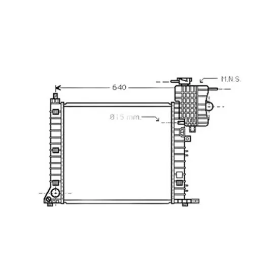 Radiator Motor MERCEDES VITO W638 1997->2003 Radiator apa pentru 1999 ->2003 2.2CDi CV automata fara aer conditionat (57x56) Perioada 1997 1998 1999 2000 2001 2002 2003