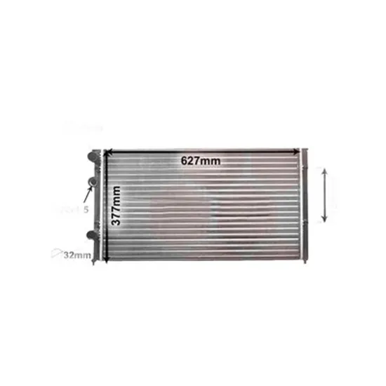 Radiator Motor VW POLO 6N2 1999->2001 Radiator apa pentru 1 0 cu aer conditionat 63x38 Perioada 1999 2000 2001