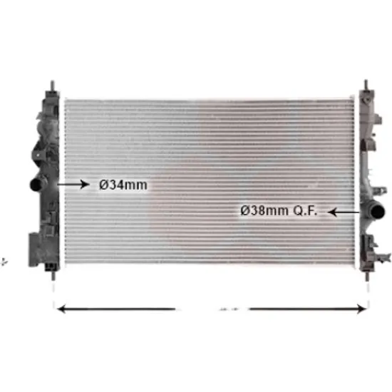 Radiator apa OPEL ZAFIRA C 2011->, INSIGNIA A 2008->2017 pentru 1.4 LPG, perioada 2011 2012 2013 2014 2015 2016 2017