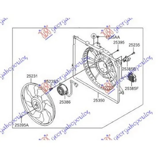 Ventilator Motor HYUNDAI SONATA 7 2014->2018 Electroventilator complet benzina 2011->2015 Perioada 2011 2012 2013 2014 2015