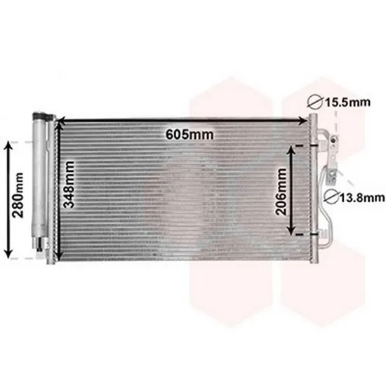 Radiator Aer Conditionat BMW 3 F30 2011->2018 Radiator aer conditionat benzina/ diesel (60,5x34.8x16) Perioada 2011 2012 2013 2014 2015 2016 2017 2018 2019