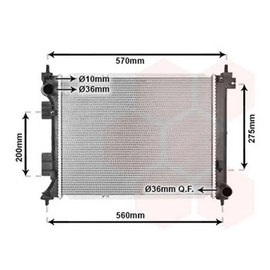 Radiator Motor HYUNDAI i20 2014->2020 Radiator apa 1.0 T-GGi benzina manuala (480x375x26) Perioada 2015 2016 2017 2018 2019 2020 2021 2022 2023 2024