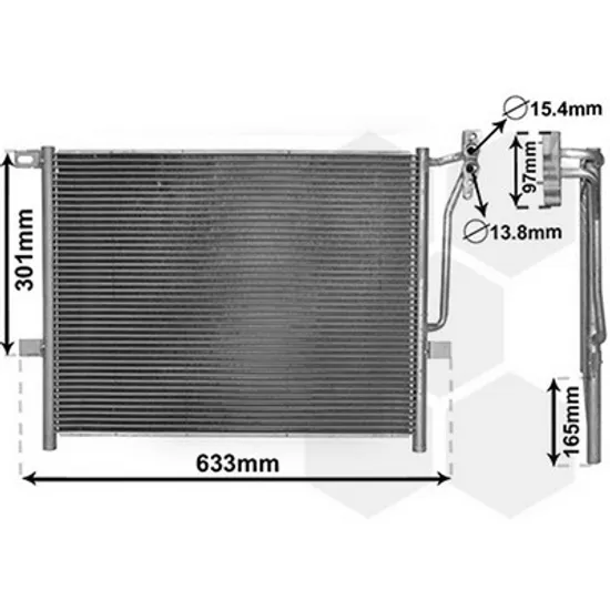 Radiator Aer Conditionat BMW 3 E46 1997->2005 Radiator aer conditionat (52x42x1,6) Perioada 1998 1999 2000 2001 2002 2003 2004 2005