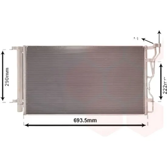 Radiator aer conditionat MITSUBISHI PAJERO 4 2006-> pentru 3.2 DI-D 4WD, 3.2 DI-D FULL 3D 4WD , perioada 2009 2010 2011 2012 2013 2014