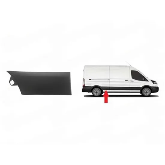 Bandou aripa spate FORD TRANSIT 2013-> Bandou Aripa spate lateral gri ampatament lung cu suport DREAPTA Perioada 2013 2014 2015 2016 2017 2018