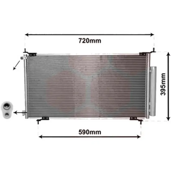 Radiator aer conditionat CITROEN BERLINGO B9 2008->, XSARA PICASSO 1999->2012 pentru 1.6, perioada 1999 2000 2001 2002 2003 2004 2005 2006 2007 2008 2009 2010 2011 2012 2013