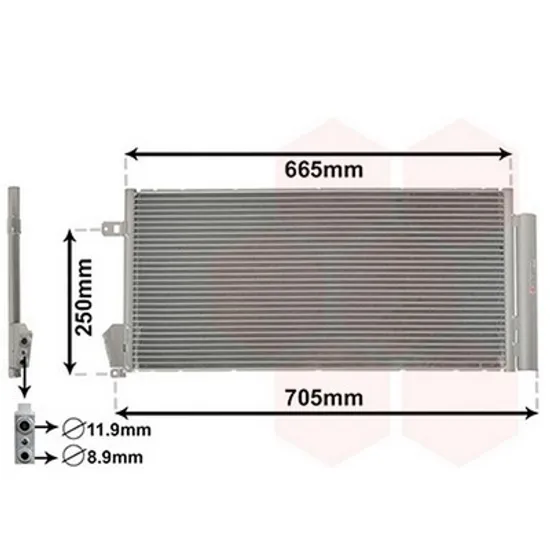 Radiator Aer Conditionat FIAT DOBLO 263 2010-> Radiator aer conditionat diesel (63x30) Perioada 2010 2011 2012 2013 2014 2015 2016 2017 2018 2019