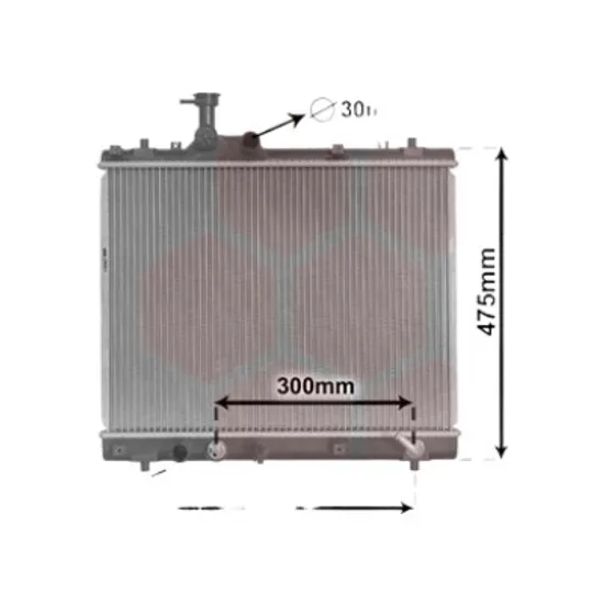 Radiator apa SUZUKI SWIFT 4 2010->2016 1.2 66KW 90CP , pentru motor K12B perioada 2010 2011,2012,2013,2014 2015