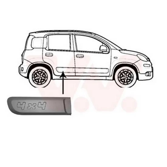 Bandou Usa FIAT PANDA 312 2012-> Bandou usa spate 4x4 dreapta, Perioada 2012 2013 2014 2015 2016 2017 2018