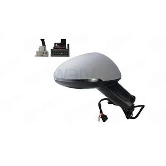 Oglinda PORSCHE MACAN 2014-> Oglinda exterioara (complet) electrica cu incalzire pentru vopsit cu rabatare electrica (cu semnal si lampa podea) si Heliomata DREAPTA Perioada 2014 2015 2016 2017 2018 2019