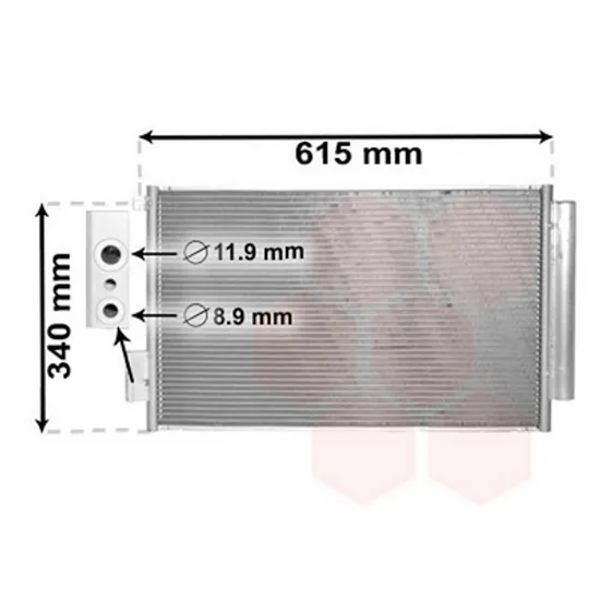 Radiator Aer Conditionat FIAT 500L 2012-> Radiator aer conditionat 1,4i - 16V (57x35x16) Perioada 2012 2013 2014 2015 2016 2017 2018 2019 2020 2021