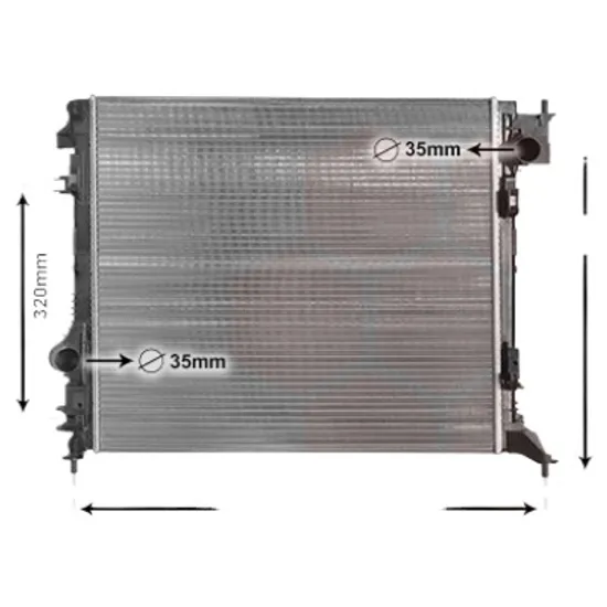 Radiator apa RENAULT KADJAR 2015-> pentru 1.2 TCe 130, perioada 2015 2016 2017 2018 2019 2020
