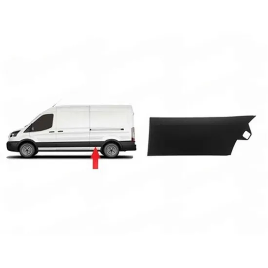 Bandou aripa spate FORD TRANSIT 2013-> Bandou Aripa spate lateral negru ampatament lung cu suport STANGA Perioada 2013 2014 2015 2016 2017 2018