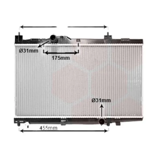 Radiator apa TOYOTA YARIS 1999->2005 1.4 D-4D 55KW 75CP , pentru motor perioada 2001 2002,2003,2004 2005