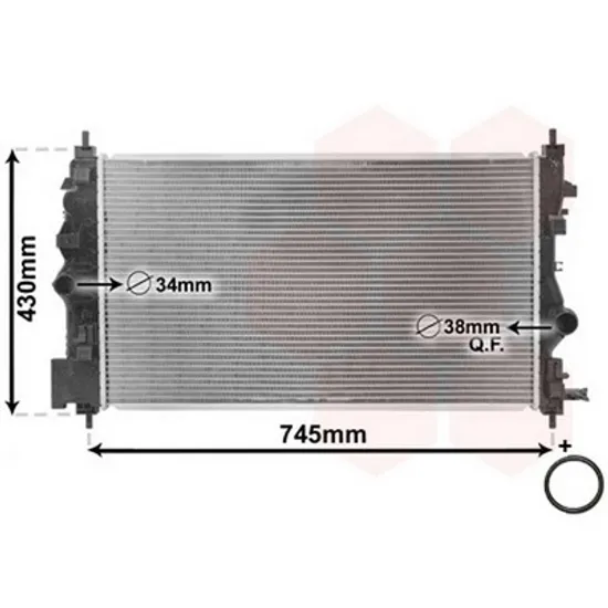 Radiator Motor OPEL ZAFIRA B 2005->2015 Radiator apa pentru 1 7 - 2 0 diesel 68x39,5 Perioada 2012 2013 2014 2015 2016