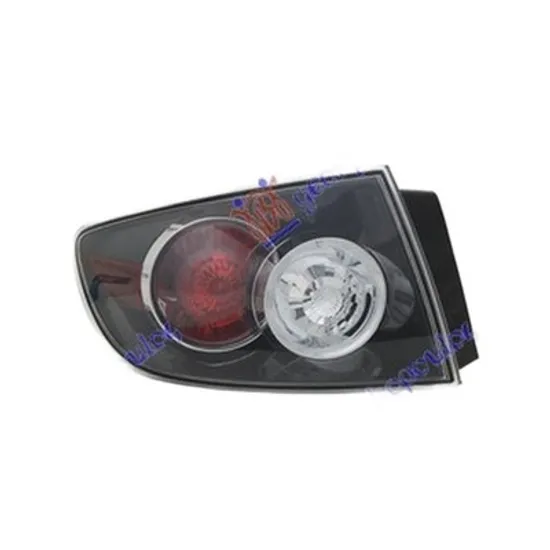 Stop Spate MAZDA 3 BK 2003->2009 Lampa spate stanga, exterioara, ptr 4 usi, neagra, 07-> Perioada 2007 2008 2009