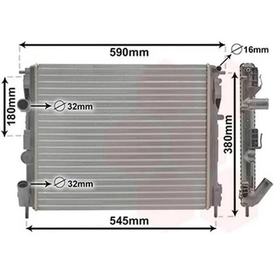 Radiator Motor RENAULT KANGOO 1997->2007 Radiator apa benzina/diesel 48x41 fara pompa- cu conducte Perioada 1997 1998 1999 2000 2001 2002 2003 2004 2005 2006 2007