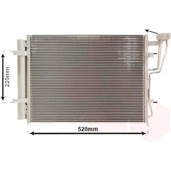 Radiator aer conditionat RENAULT MEGANE III Grandtour 2008-> 1.9 dCi 96KW 131CP , pentru motor F9Q 870, F9Q 872 perioada 2009 2010,2011,2012,2013 2014