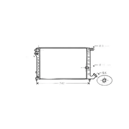 Radiator Motor PEUGEOT PARTNER 1996->2010 Radiator apa pentru 1,8 - 1,9 benzina/diesel 67x38 Perioada 1996 1997 1998 1999 2000 2001 2002