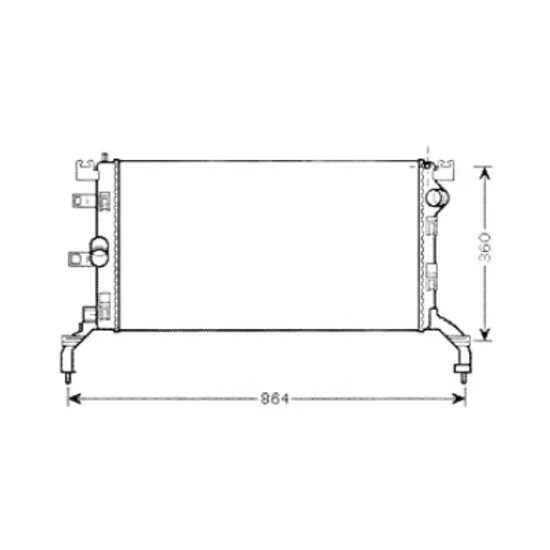 Radiator apa RENAULT LAGUNA 3 2007->2015 pentru 1.5 dCi, perioada 2007 2008 2009 2010 2011 2012 2013 2014 2015