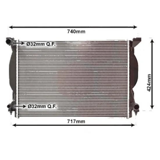 Radiator apa AUDI A6 C4 1994->1997 pentru 2.8, perioada 1995 1996