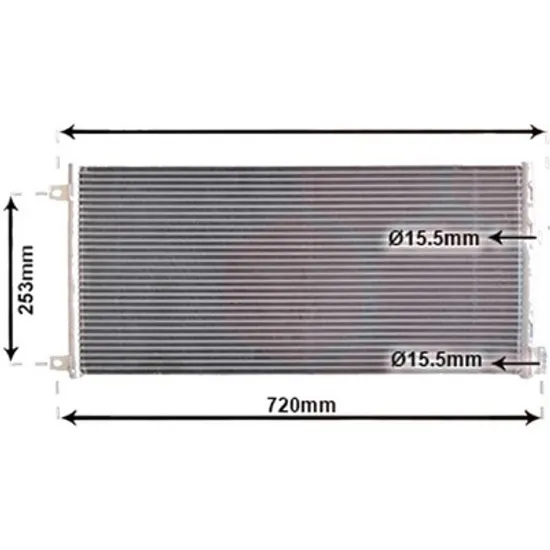 Radiator aer conditionat JEEP WRANGLER 3 2007->2016 2.8 CRD 120KW 163CP , pentru motor ENS perioada 2010 2011,2012,2013,2014 2015