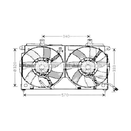 Ventilator motor PEUGEOT 106 2 1996->2002 1.1 i 44KW 60CP , pentru motor HDZ (TU1M+), HFX (TU1JP) perioada 1996 1997 1998 1999 2000 2001 2002 2003 2004