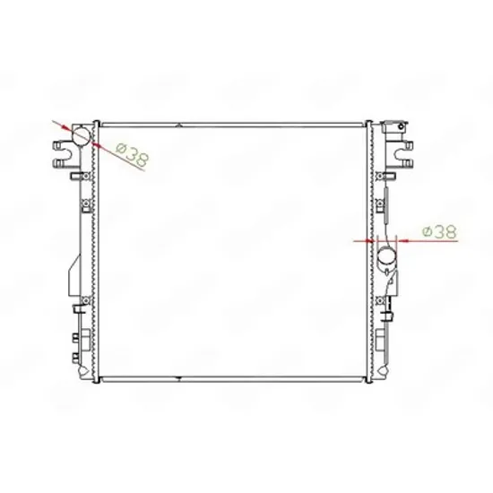 Radiator Motor JEEP WRANGLER 3 2007->2016 Radiator apa motor 3.6-3.8i benzina manuala/automatic (560x510x26) (VALEO) Perioada 2007 2008 2009 2010 2011 2012 2013 2014 2015 2016