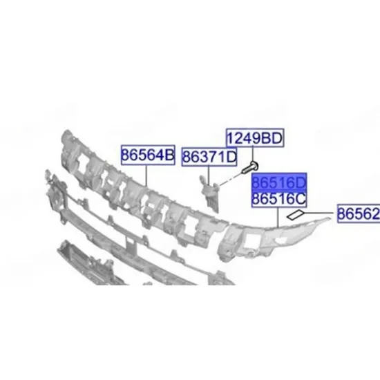 Suport Bara fata HYUNDAI KONA 2023-> Suport Bara fata (O) DREAPTA Perioada 2023 2024 2025
