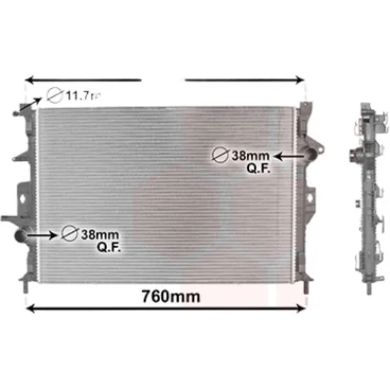 Radiator apa VOLVO V40 2012-> pentru D3, perioada 2012 2013 2014 2015