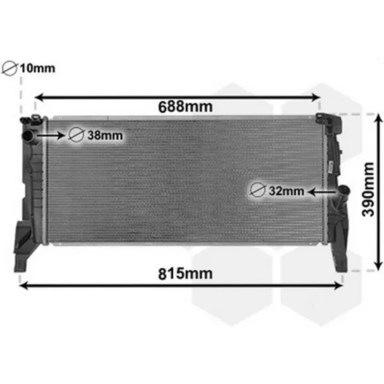 Radiator Motor MINI CLUBMAN F54 2014-> Radiator apa 2.0 (COOPER S) benzina manuala-cv automata (688x299x27) Perioada 2014 2015 2016 2017 2018 2019 2020
