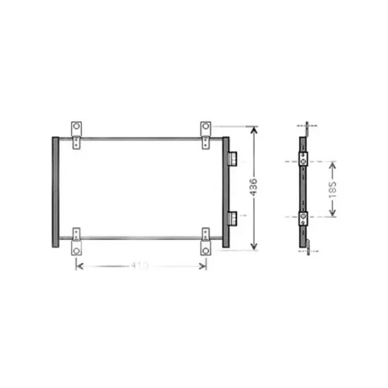 Radiator Aer Conditionat PEUGEOT BOXER 244 2001->2009 Radiator aer conditionat benzina/ diesel 53,7x34x16 Perioada 2002 2003 2004