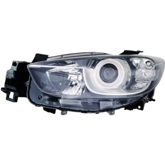 Far stanga MAZDA CX-5 2011->2017 perioada 2011 2012 2013 2014 2015 2016 2017 pana la an de fabricatie 2015, fara motor reglaj, semnal transparent, cu reglaj electric, cu bec H11/HB3