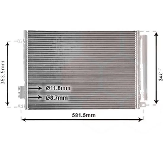 Radiator aer conditionat AUDI Q5 8RB 2008->2017 2.0 TDI 110KW 150CP , pentru motor CJCD, CSUA perioada 2013 2014,2015,2016 2017