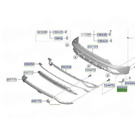 Suport Bara spate HYUNDAI TUCSON 2020-> Suport Bara spate lateral (O) STANGA Perioada 2024 2025