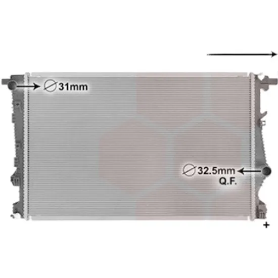 Radiator apa JEEP CHEROKEE 2013-> pentru 2.4 4x4, perioada 2013 2014 2015 2016 2017 2018