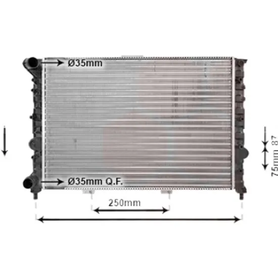 Radiator apa ALFA ROMEO 156 1997->2005 pentru 1.8 16V T.SPARK, perioada 1997 1998 1999 2000 2001 2002 2003 2004 2005
