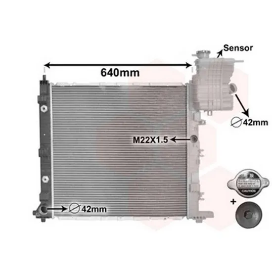 Radiator Motor MERCEDES VITO W638 1997->2003 Radiator apa benzina/diesel cv automata fara aer conditionat (57x56) BEHR Perioada 1997 1998 1999 2000 2001 2002 2003