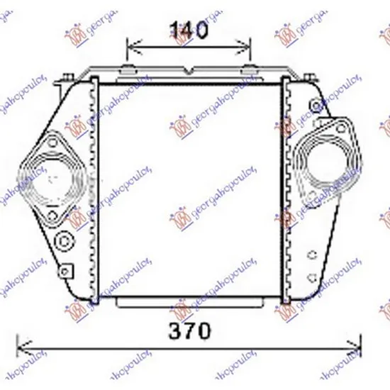 Intercooler MAZDA 6 GG 2007->2013 Radiator intercooler 2.0-2.2 diesel (200x230x64) Perioada 2007 2008 2009 2010 2011 2012