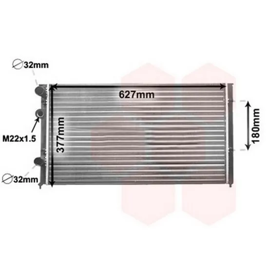 Radiator Motor VW POLO 6N2 1999->2001 Radiator apa toate modelele manuala +AC 63x38 BEHR Perioada 1999 2000 2001