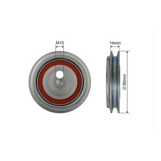 rola intinzator curea transmisie VW TRANSPORTER 2.4 D -57KW/78CP- 2370cmc, pentru motor AAB, perioada 1990,1991,1992,1993,1994,1995,1996,1997,1998